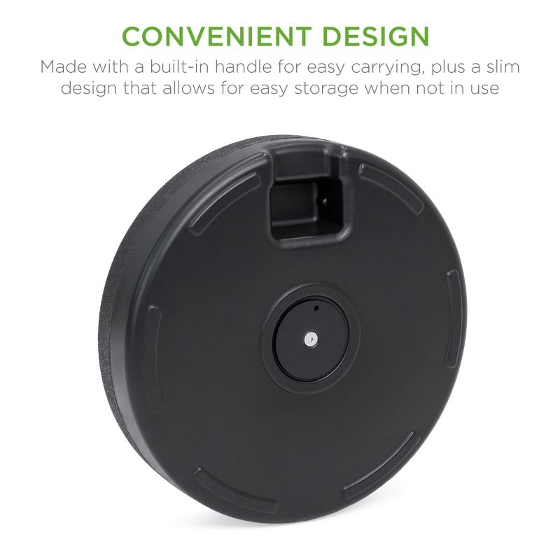 Best Choice Products Fillable Plastic Patio Umbrella Base Stand Pole Holder for Outdoor, Lawn, Garden - Black