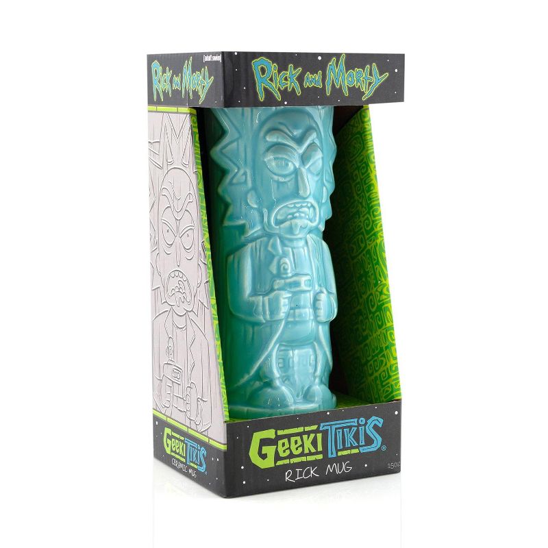 Beeline Creative Geeki Tikis Rick & Morty Rick Mug | Ceramic Tiki Style Cup | Holds 15 Ounces