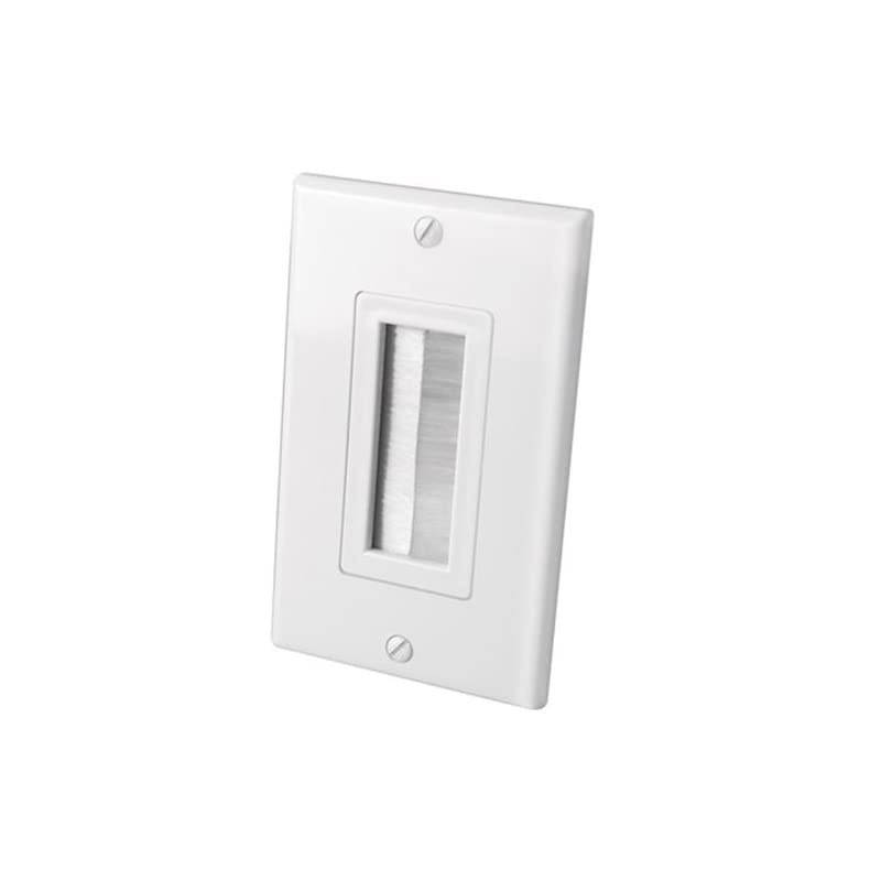 International 120817X  Bulk Decor Style Brush Wall Plate 1 Gang White