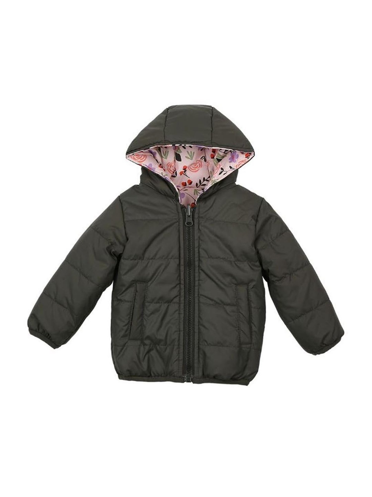 Nino Bambino Kids Red & Pink Printed Full Sleeves Jacket