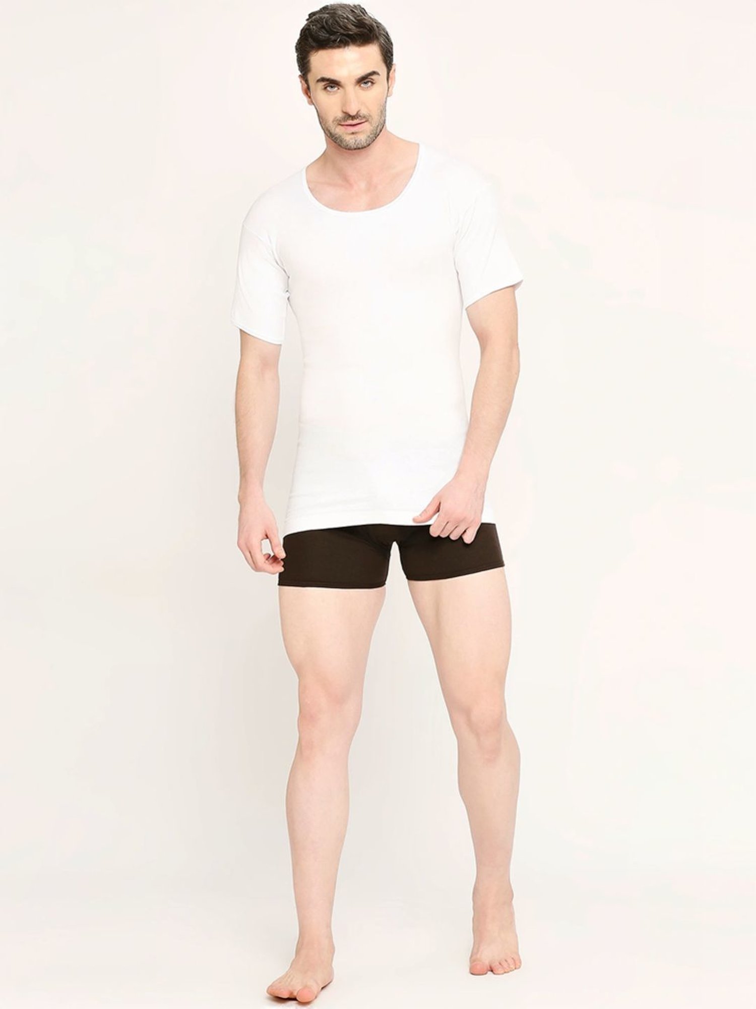 Vip White Regular Fit Vest - Pack Of 6