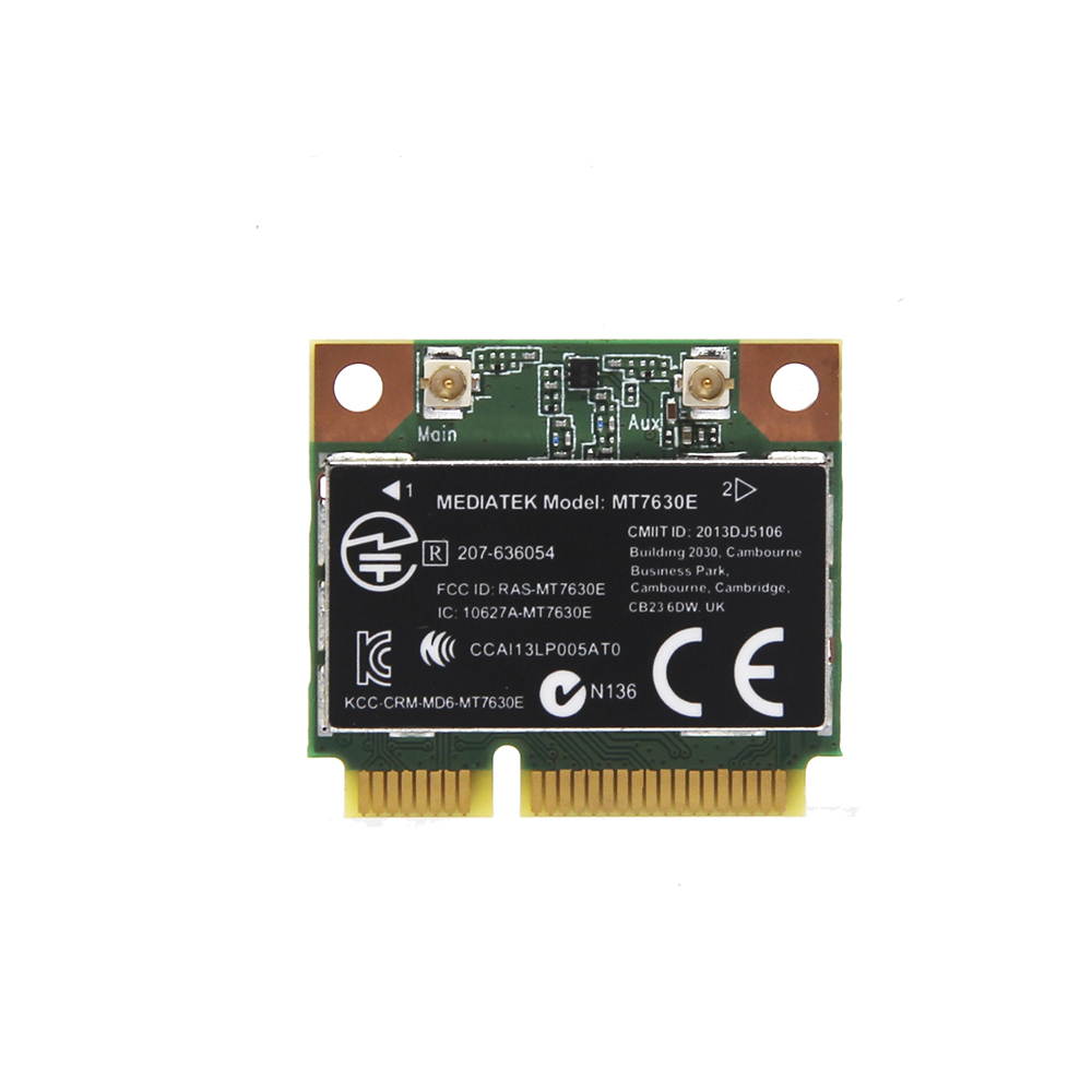 Wireless wifi card Mediatek MT7630E 802.11b/g/n Wi-Fi and Mediatek Bluetooth 4.0 WLAN adapter Half Mini PCI-E card FOR HP