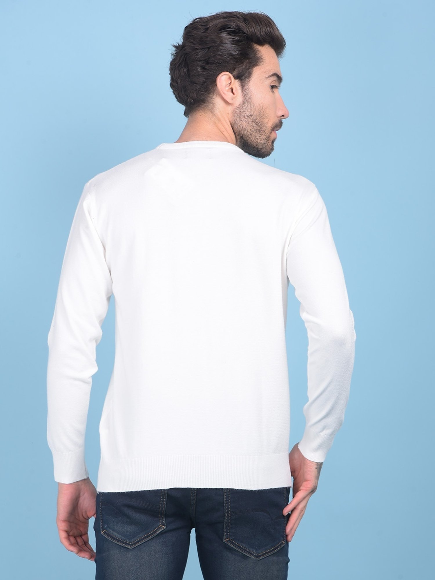 Crimsoune Club Off White Regular Fit Sweater