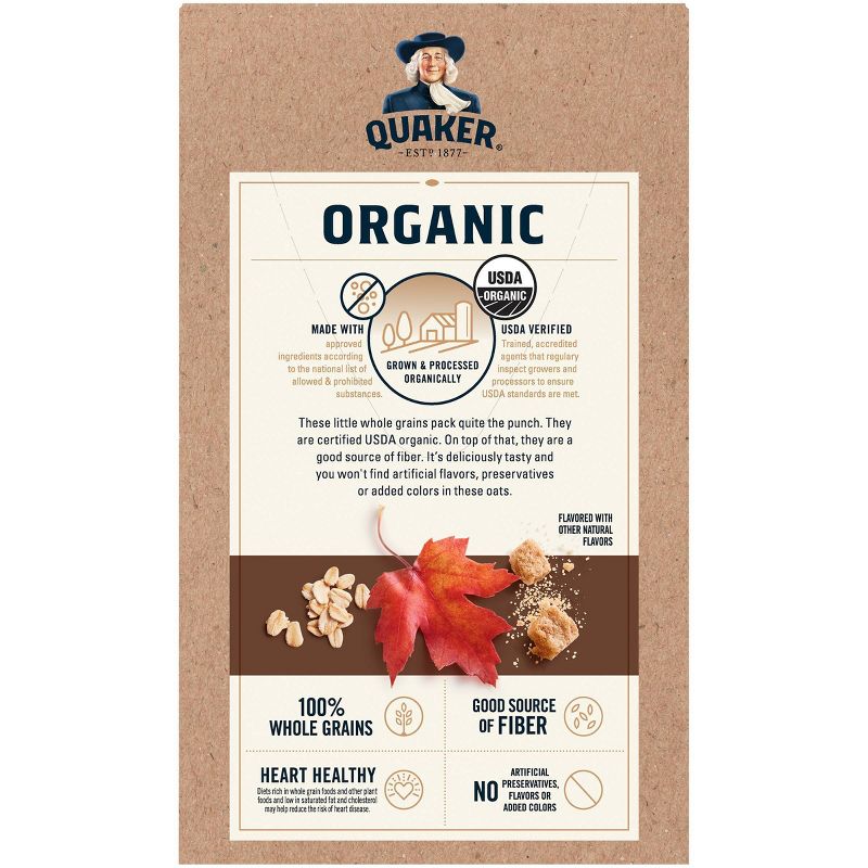 Quaker Organic Instant Oatmeal Maple and Brown Sugar - 8ct