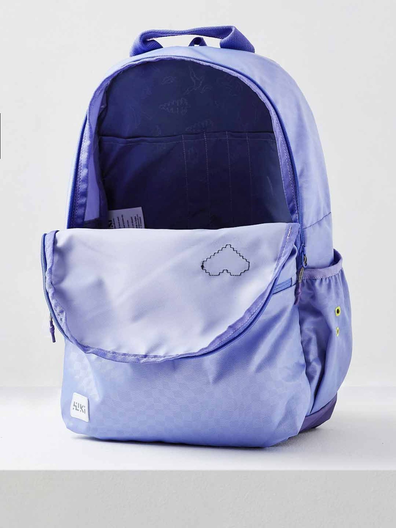 Wiki Back to School Purple Polyester Printed Backpack - 18 Ltrs