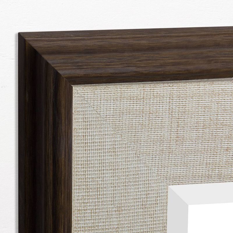 27.5" x 33.5" Two-Toned Frame Mirror Brown/Cream - Head West