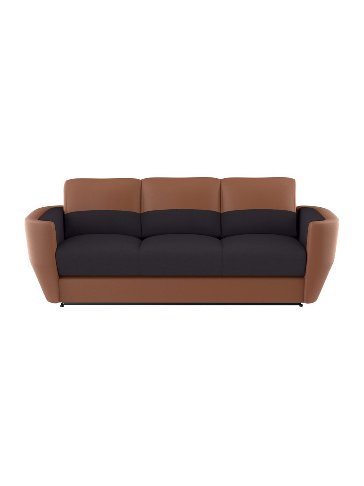 Godrej Interio Collet V2 Brown Pinewood 3 Seater Sofa