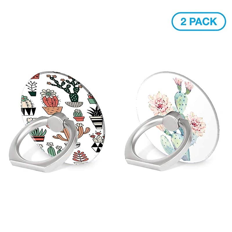 Finger Ring Stand [2 Pack],  360 Degree Rotation Universal Phone Ring Holder Kickstand Compatible with iPhone Xs Max XR X 8 7 6 6s Plus, Samsung All Android Smartphone - Gold Blue Mandala