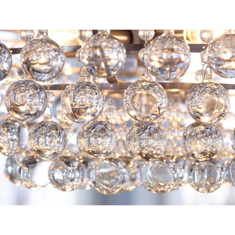 Vienna Full Spectrum Brushed Nickel Pendant Chandelier 20 1/4" Wide Clear Crystal 5-Light Fixture Dining Room House Foyer Kitchen