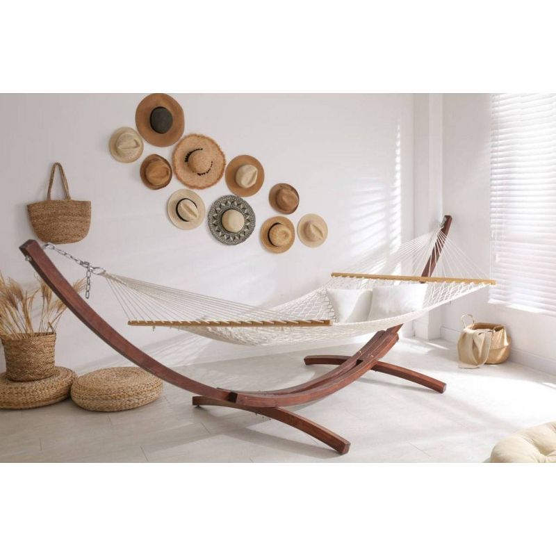 15' Wooden Arc Hammock Stand - Sol Living