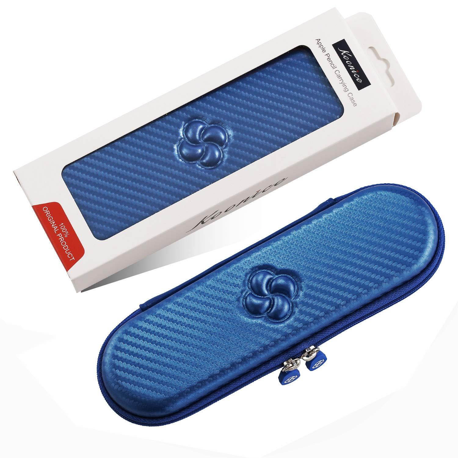 Koonice Premium Pencil Holder Case fits Apple Pencil 1 and 2 (Blue)