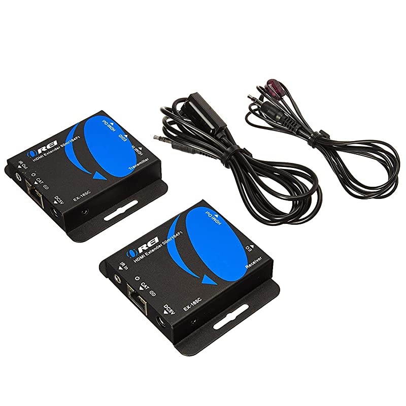 164-Feet HDMI Extender Over Single CAT5e/CAT6 up to 1080p, Full HD, Loop Out Option, with IR (EX-165C)