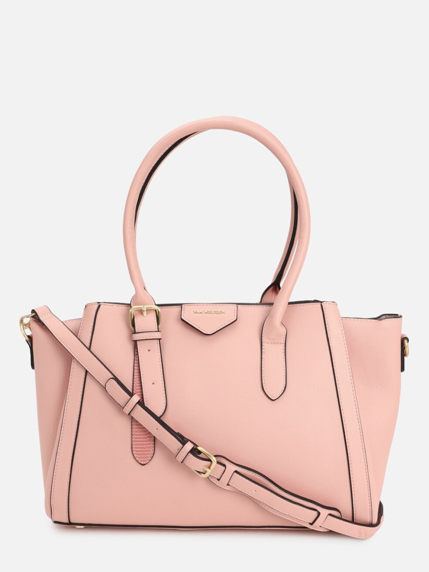 Van Heusen Pink PU Solid Shoulder Handbag