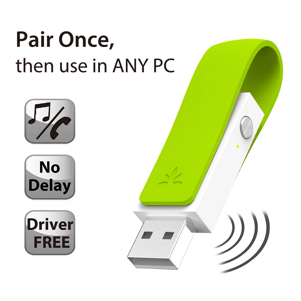 Avantree Leaf Class 1 Long Range USB Bluetooth Audio Transmitter Adapter for PC Laptop Mac PS4 Nintendo Switch, Wireless Audio Dongle for Headphones Speakers Only, Plug and Play, aptX Low Latency