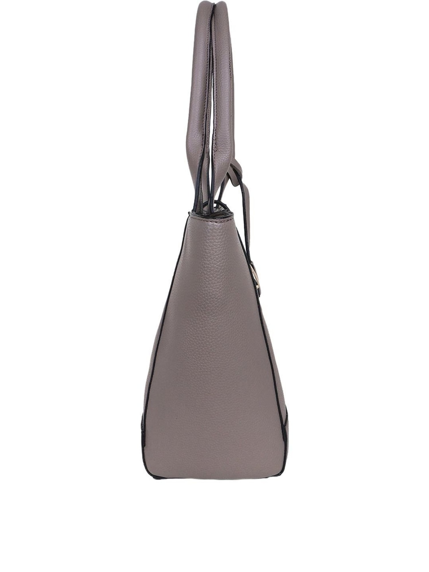 Carlton London Grey Solid Large Handbag