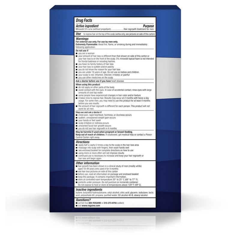 Rogaine Men's Minoxidil Hair Thinning & Loss Treatment Foam - 3 Month