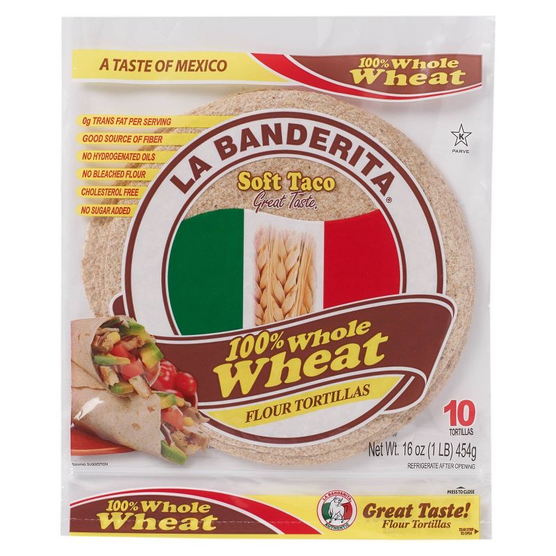 La Banderita 100% Whole Wheat Flour Tortillas - 16oz/10ct