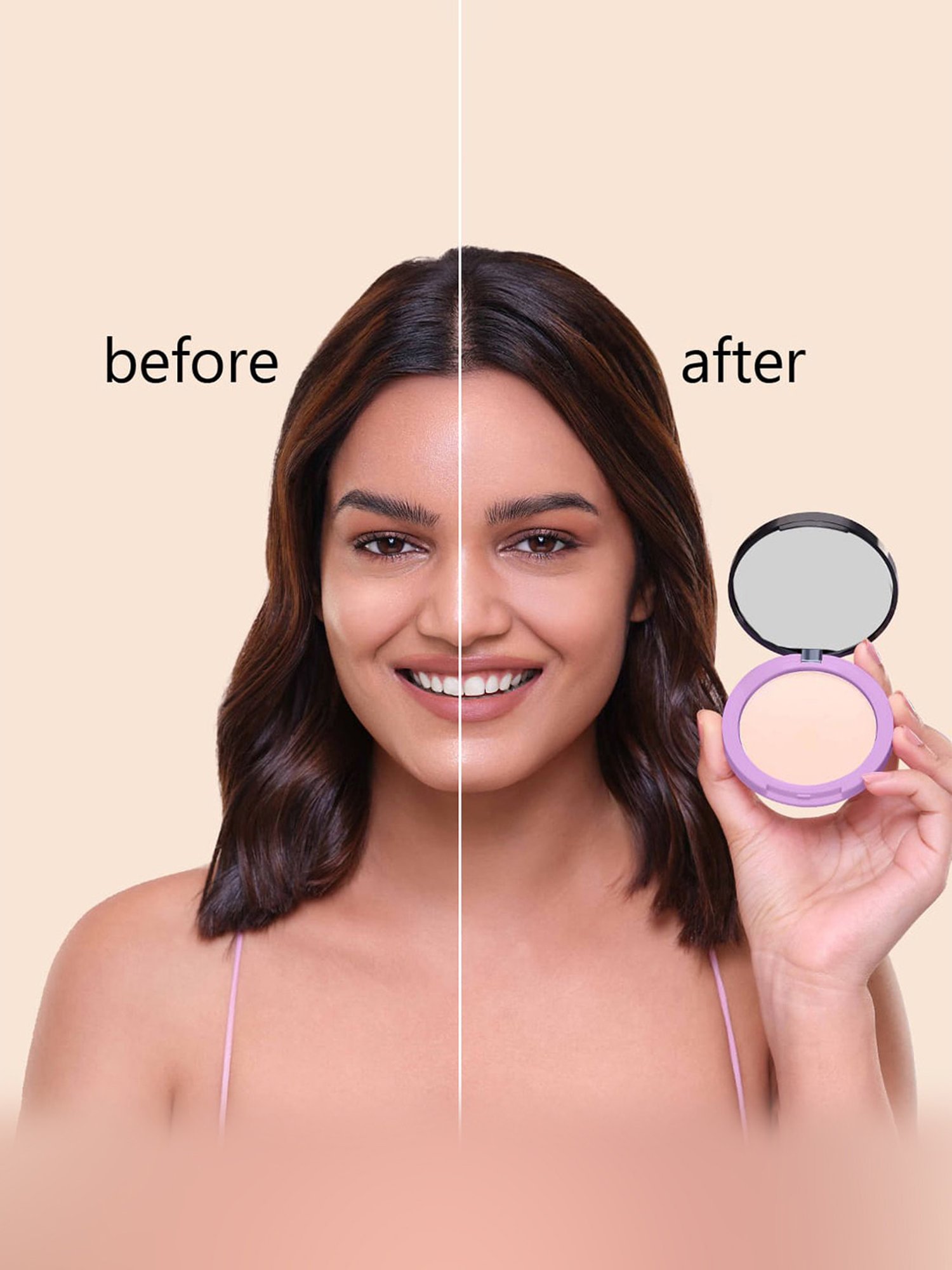 Plum Legit Matte Talc-Free Compact With SPF 15 Pinched Blush 115P - 9 gm