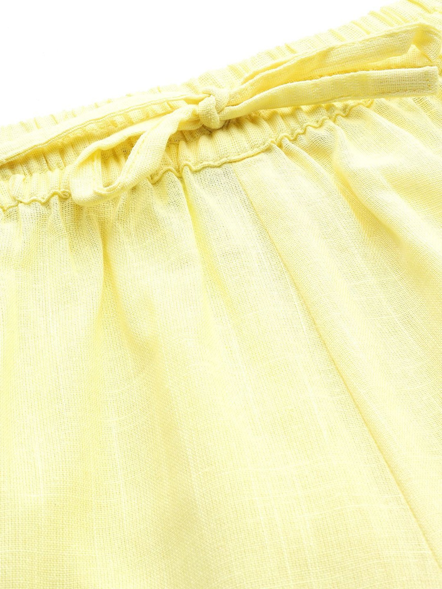 Prakrti Yellow Printed Top Shorts Set