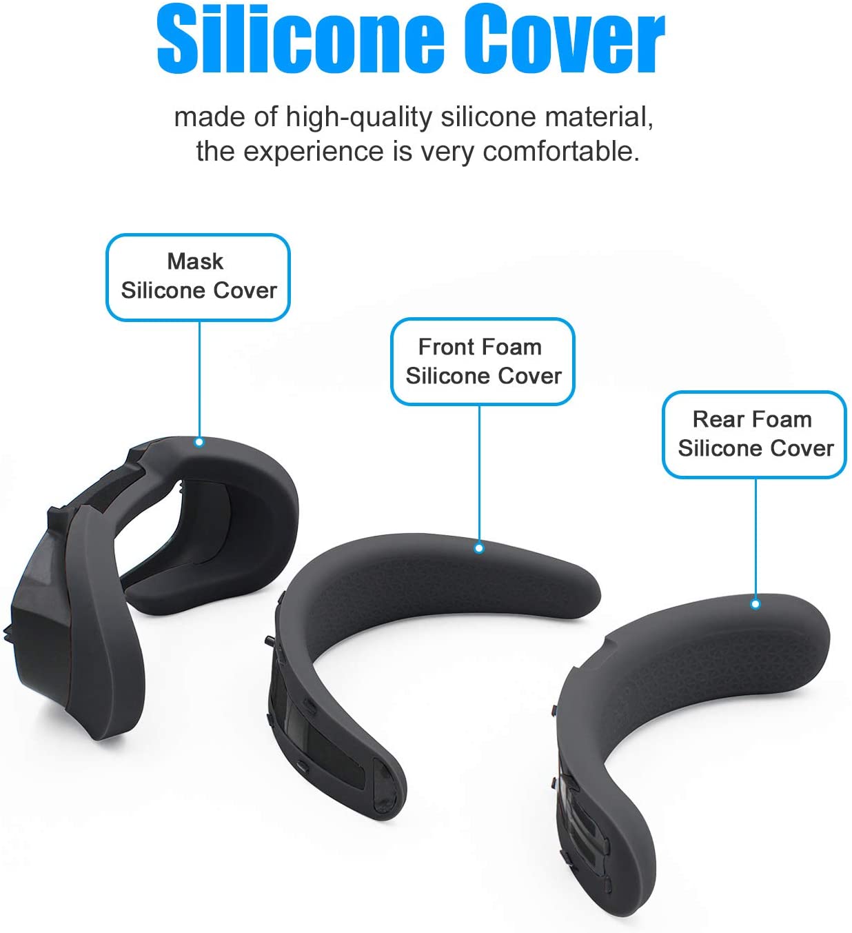 2 Pairs Oculus Quest 2 Elite Washable Silicone Handle Protective Cover