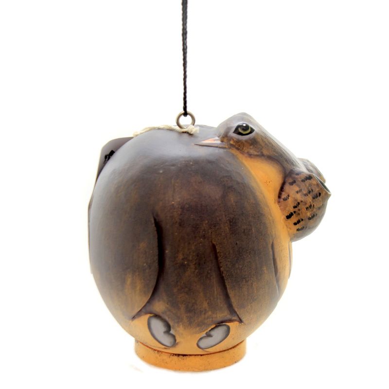 Home & Garden 6.5" Hippo Gord-O Birdhouse Albesia Songbird Gold Crest Distributing  -  Bird And Insect Houses