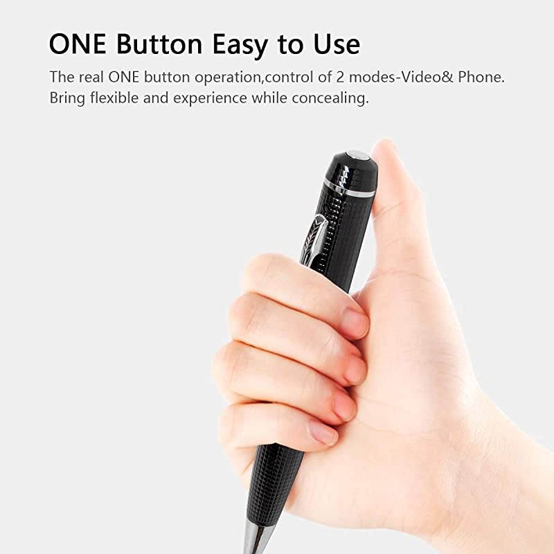 Hidden Spy Pen Camera HD 1080P Portable Digital Video Recorder with Photo Taking USB Port Covert Cam Wireless Mini DV Cam Multifunction Ink Pen Camcorder for Conference and Home Video Only
