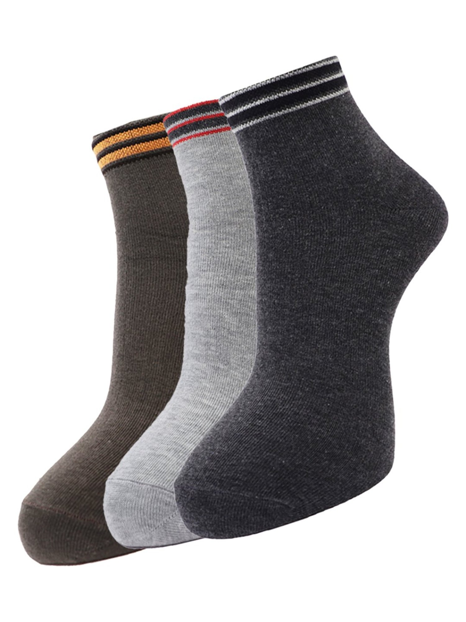 Dollar Multi Cotton Free Size Socks - Pack of 3