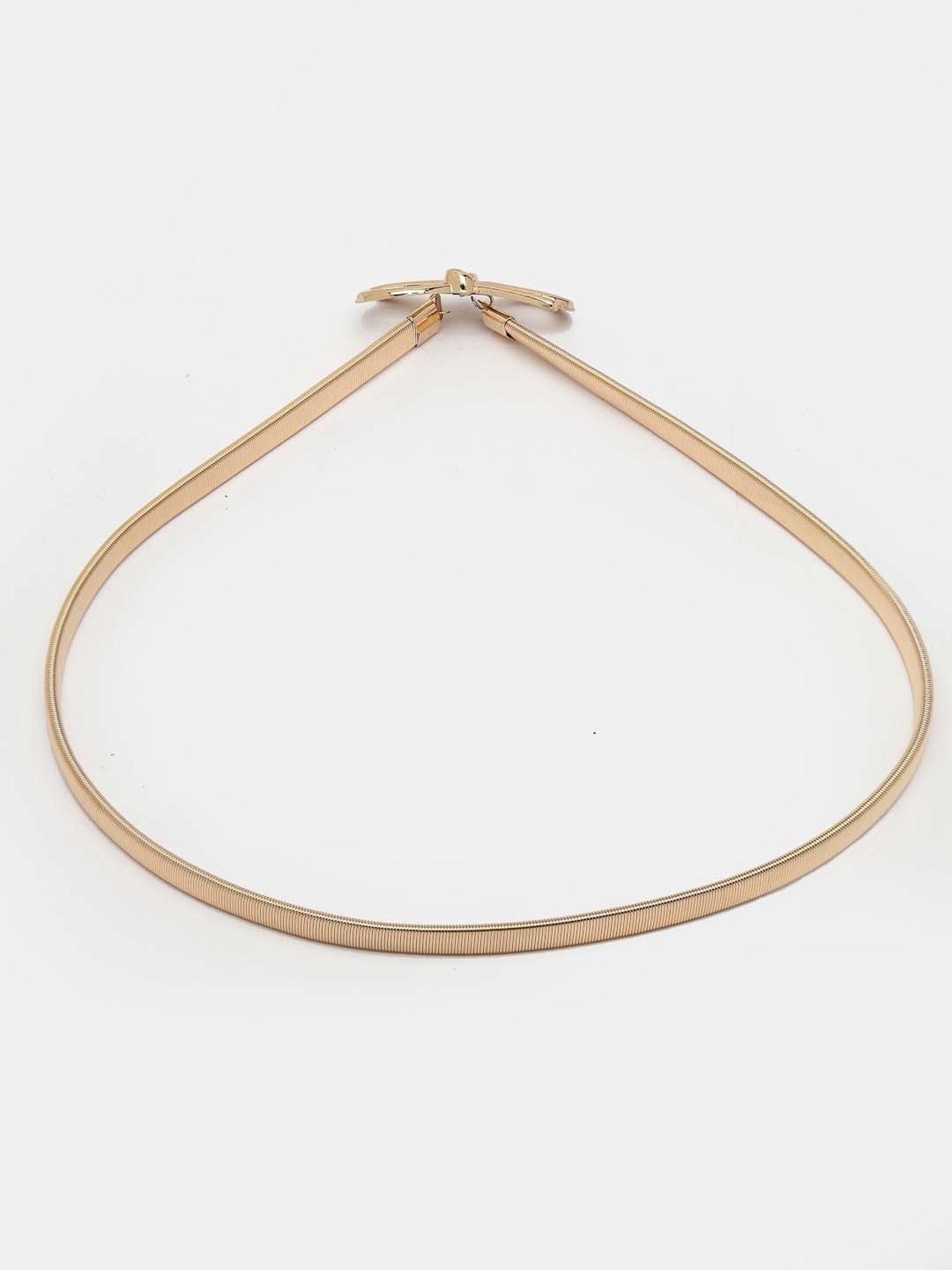 NVR Circular Gold Plated Stretchable Metal Belt for Women