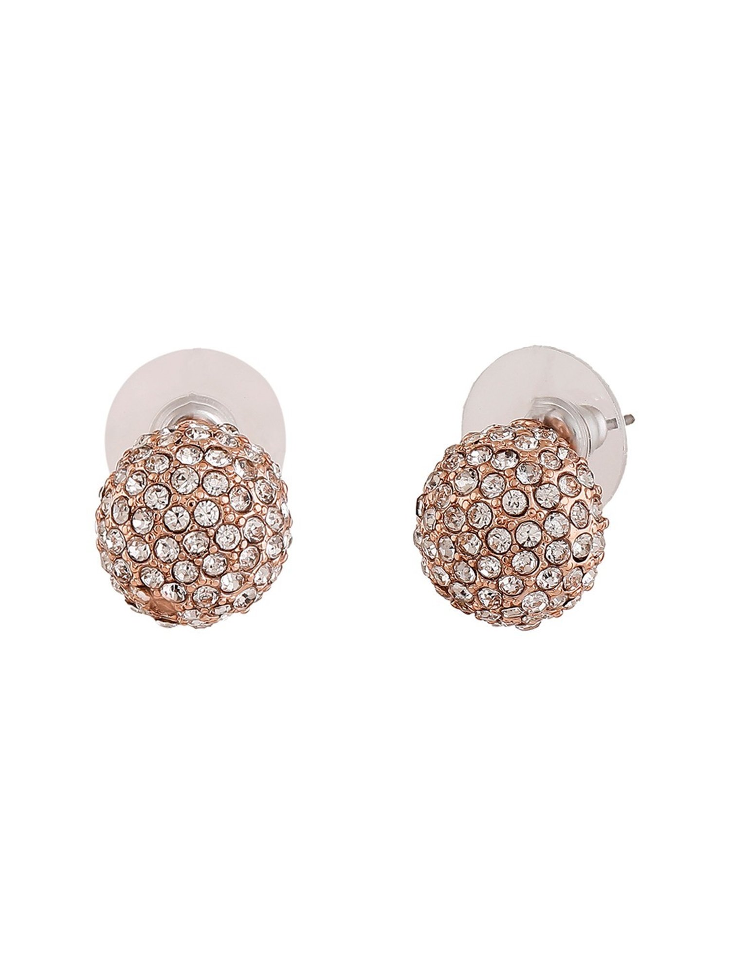Estele Rose Gold-Plated Sparkling Stud Earrings