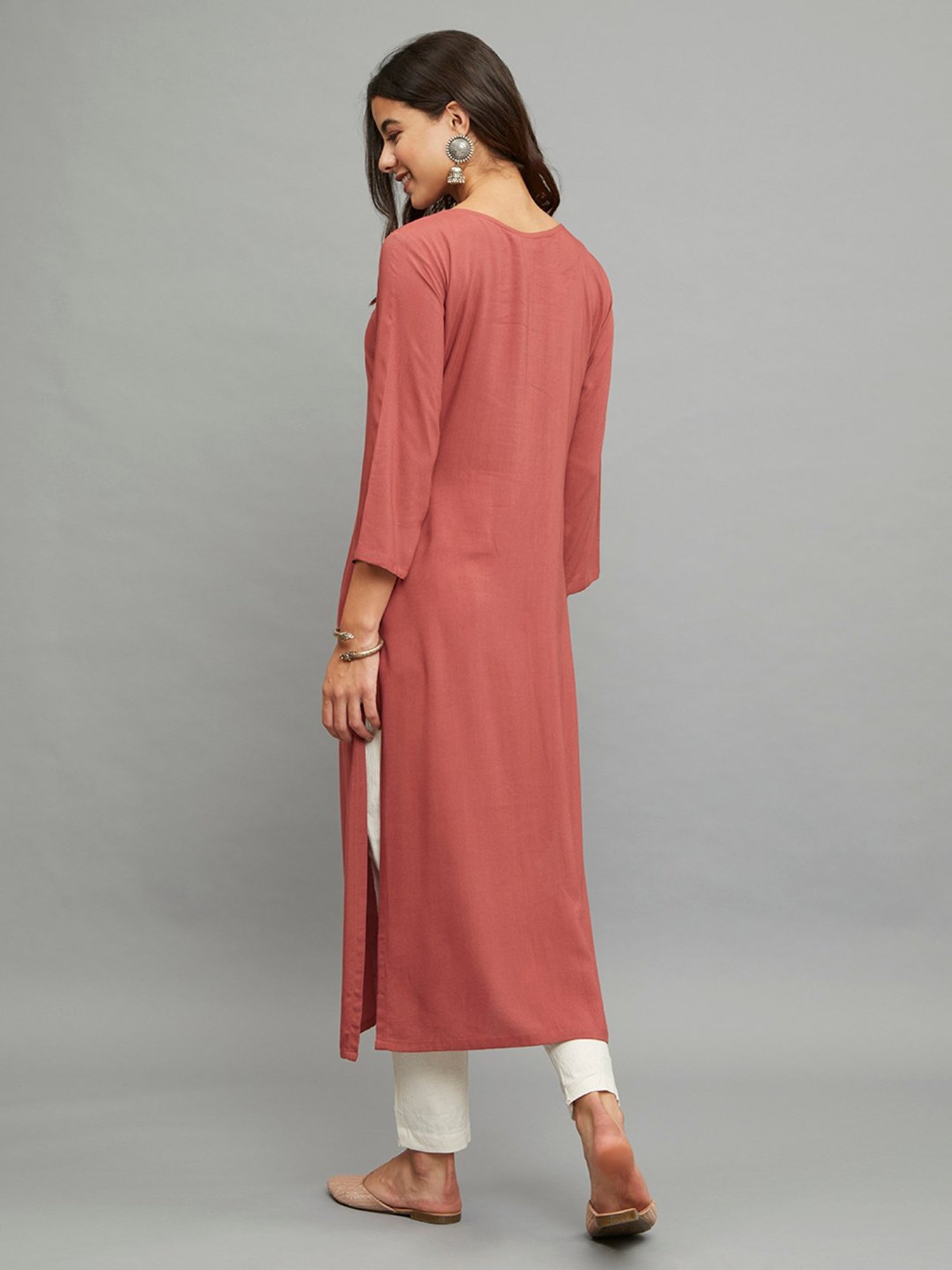 paislei Coral A Line Kurta