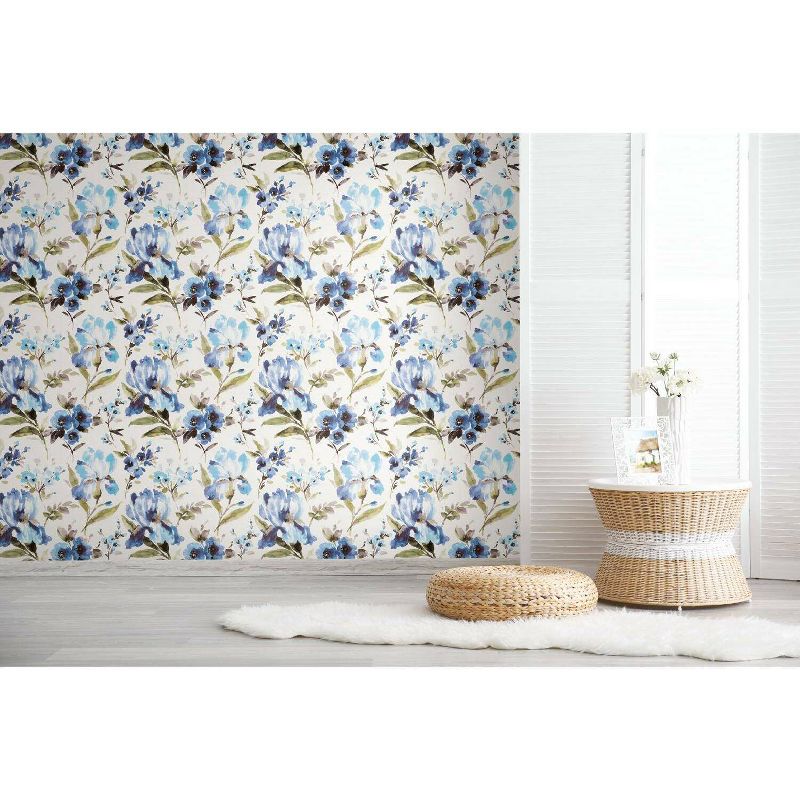 RoomMates Iris Peel & Stick Wallpaper