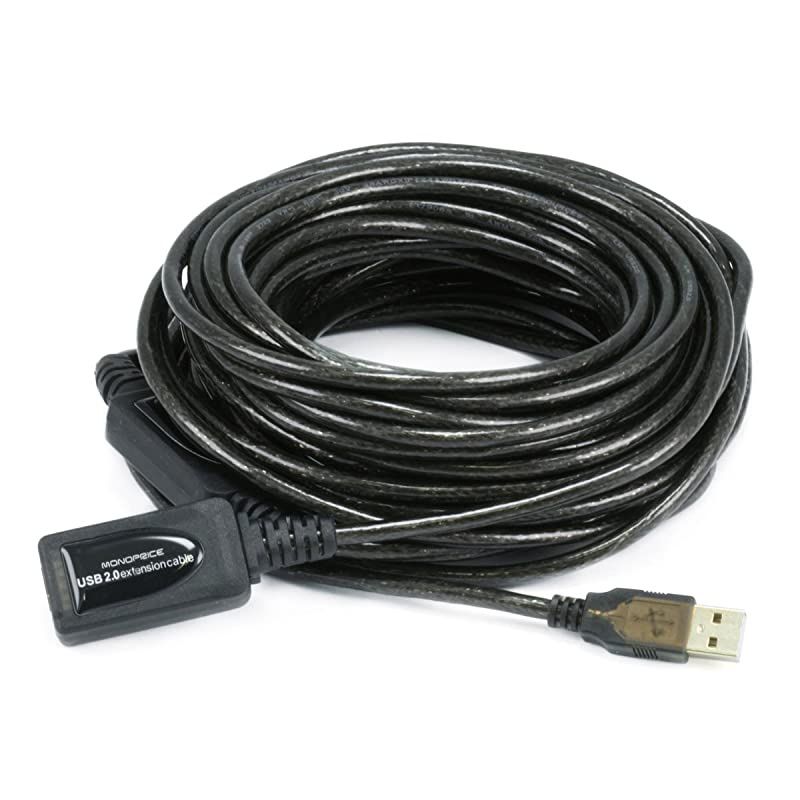 49ft 15M USB 2.0 A Male to A Female Active Extension / Repeater Cable (Kinect & PS3 Move Compatible Extension)