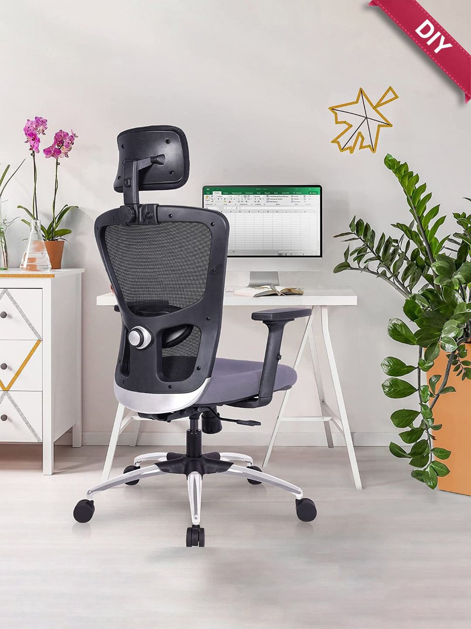 Green Soul Jupiter Superb Black & Grey Foam Ergonomic High Back Office Chair