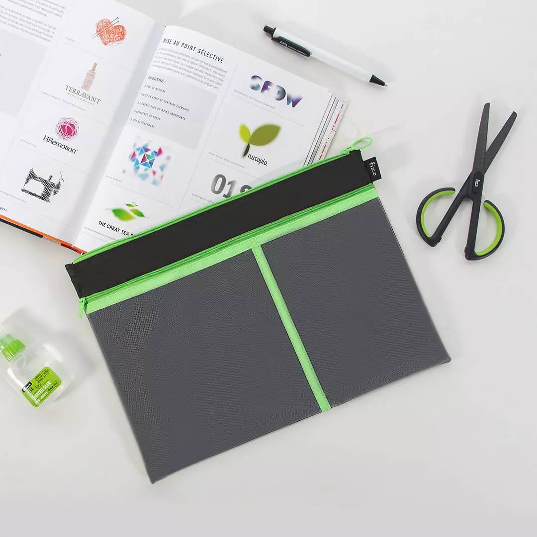 Fizz A4 Zippered Mesh Bag With Three Compartments And Visual Grid For Easy Cleaning Oxford Fabric Mesh Bag From XiaoMi YouPin