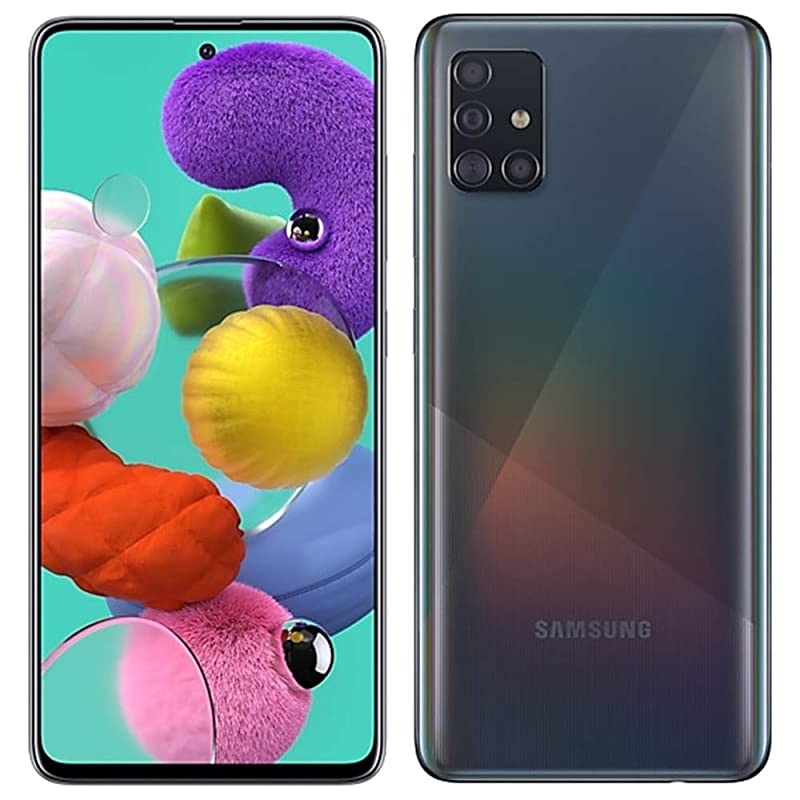 Galaxy A51 A515F 128GB DUOS GSM Unlocked Phone w/Quad Camera 48 MP + 12 MP + 5 MP + 5 MP (International Variant/US Compatible LTE) - Prism Crush Black