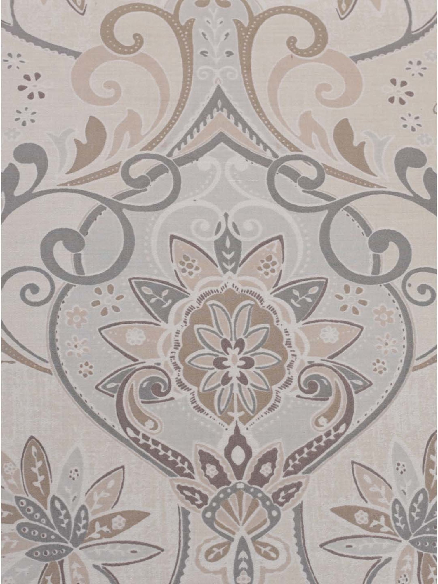 Maspar Hues Nouveau Tradition Lawn Rerun Beige Cotton 300 TC King Duvet Cover & 2 Pillow Covers