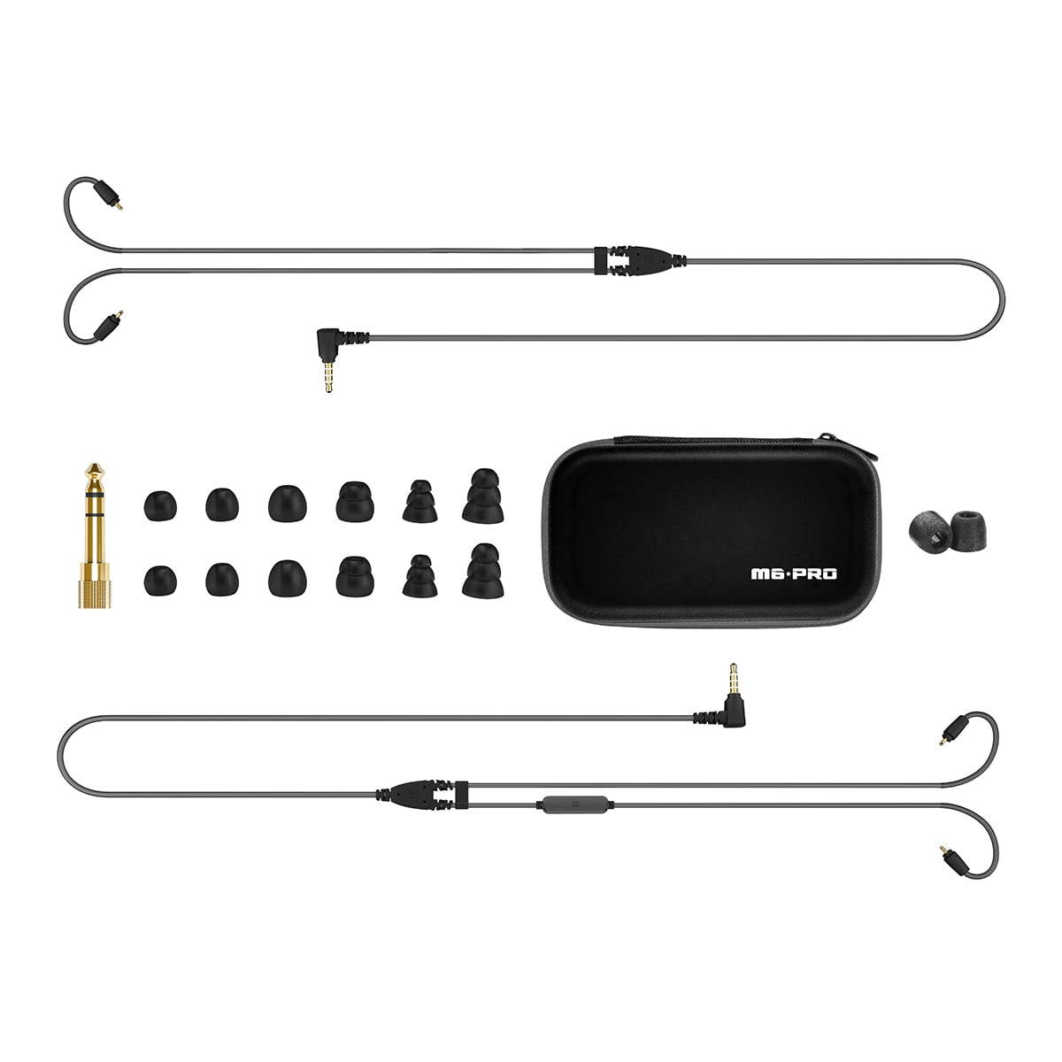 mee audio m6 pro musicians' inear monitors with detachable cables; universalfit and noiseisolating 2nd generation red