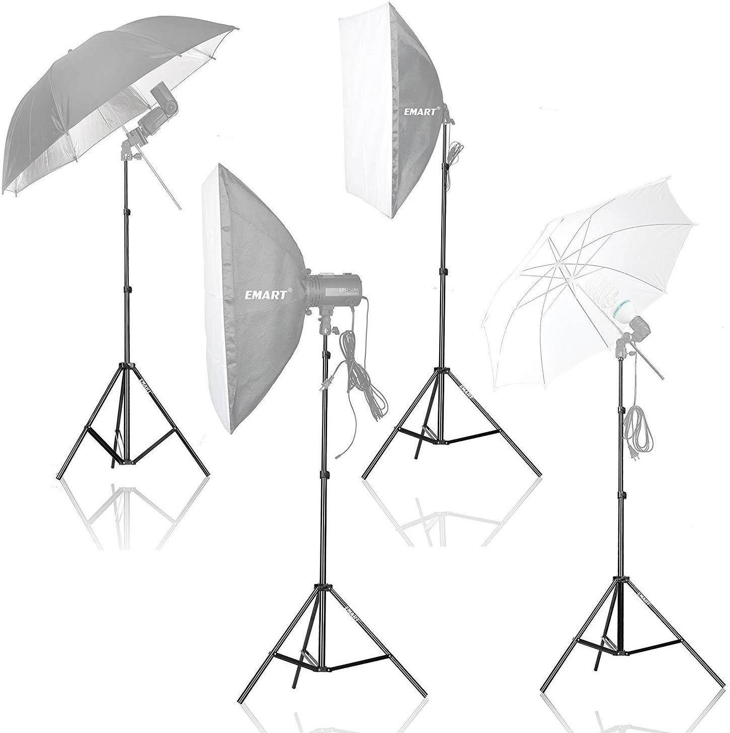 Emart 7 Feet Photography Photo Studio Tripod Light Stands for Softbox, Umbrella, Video Shooting, Reflector, Portable Carry Case Include - 2 Pack