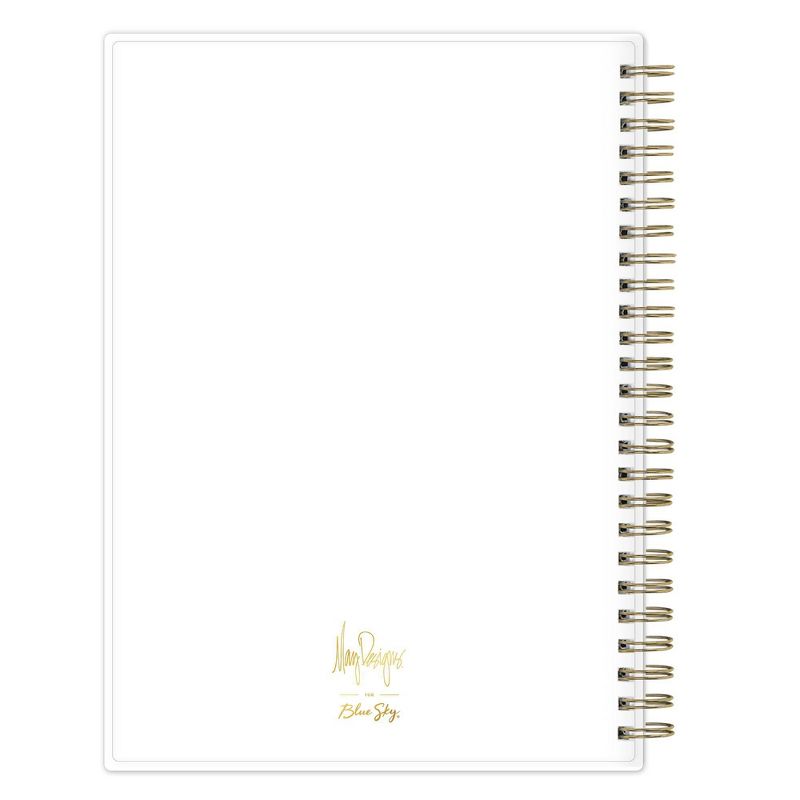 2021-22 Academic Planner Notes 5.875"x8.625" Flexible Plastic Cover Weekly/Monthly Wirebound Alcohol Ink Pink White - May Designs