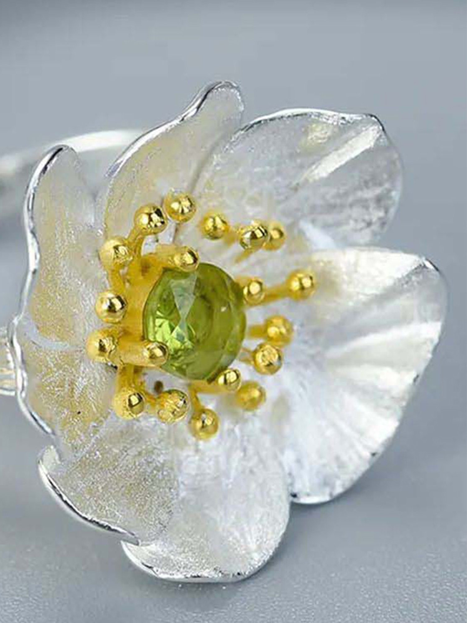 Rihi by P.C. Chandra Jewellers 925 Silver Pansy Ring for Women & Girls