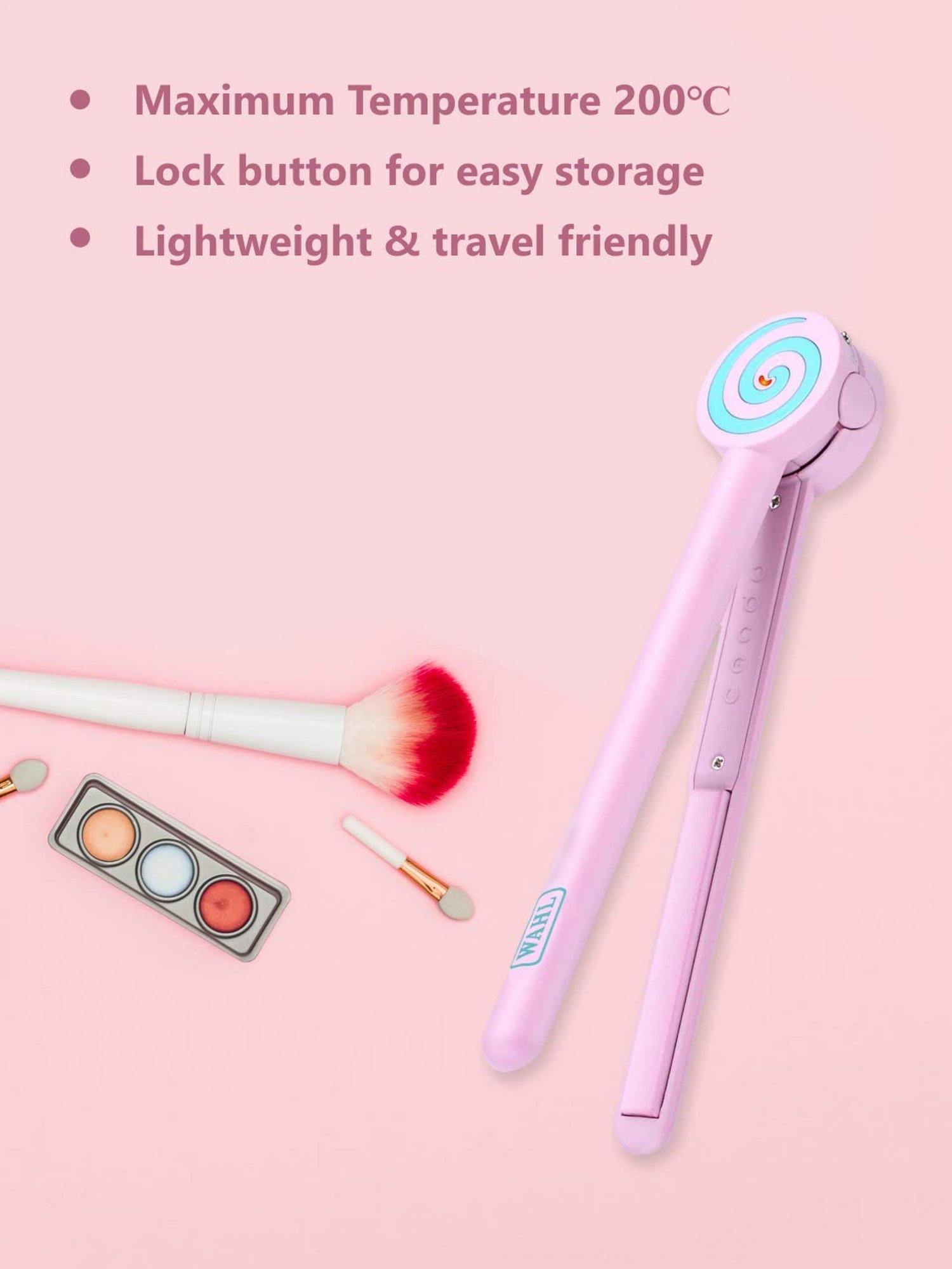 Wahl Lollipop WCHS6-1824 Mini Straightener and Curler (Pink)