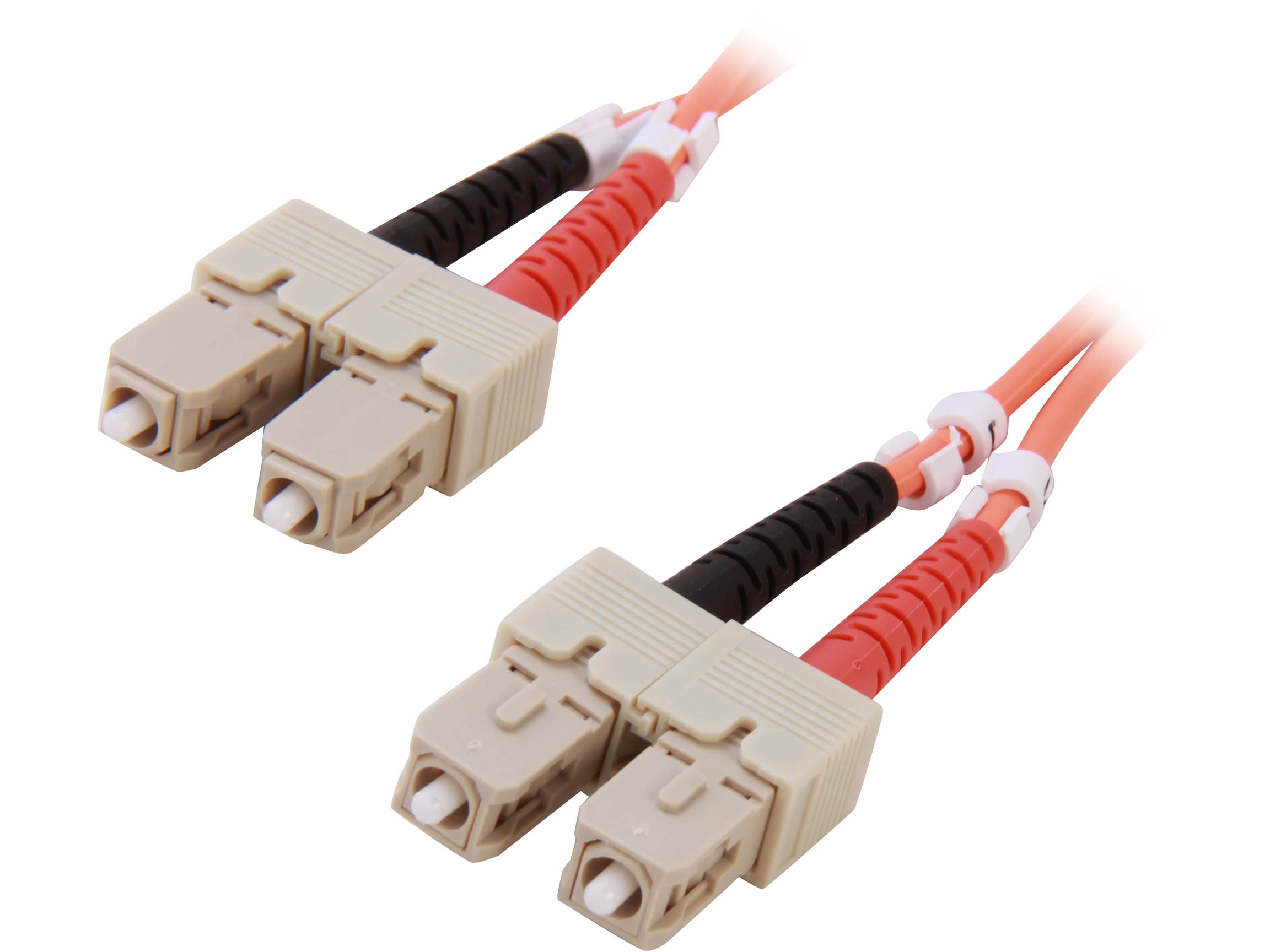 BYTECC MD-SC1 3.28 ft. SC to SC Duplex (2 Strand) Cable, Multi Mode 62.5/125 Standard Zipcore
