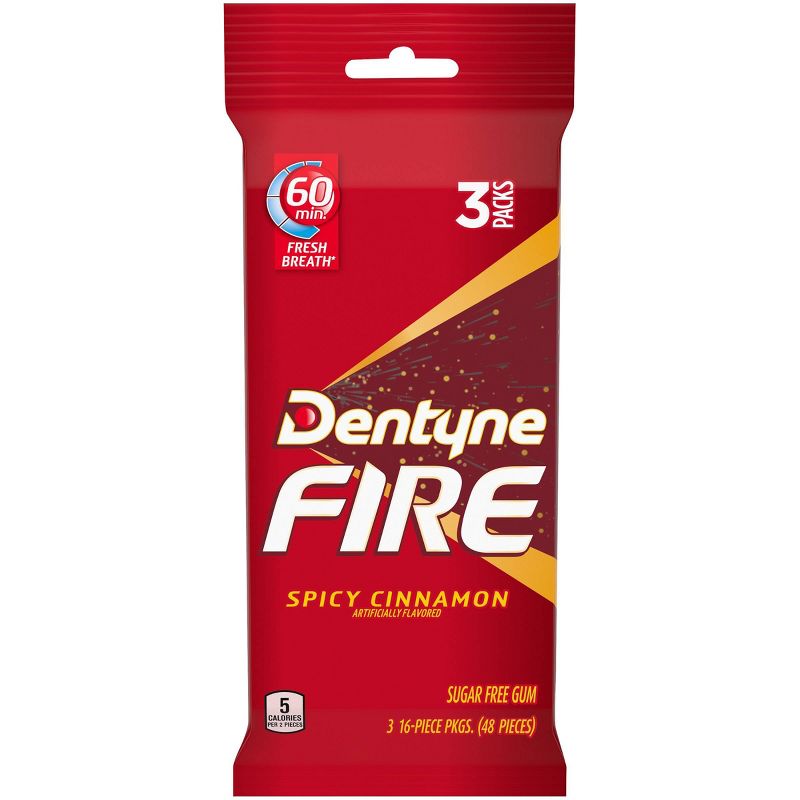 Dentyne Fire Spicy Cinnamon Sugar Free Gum - 48ct