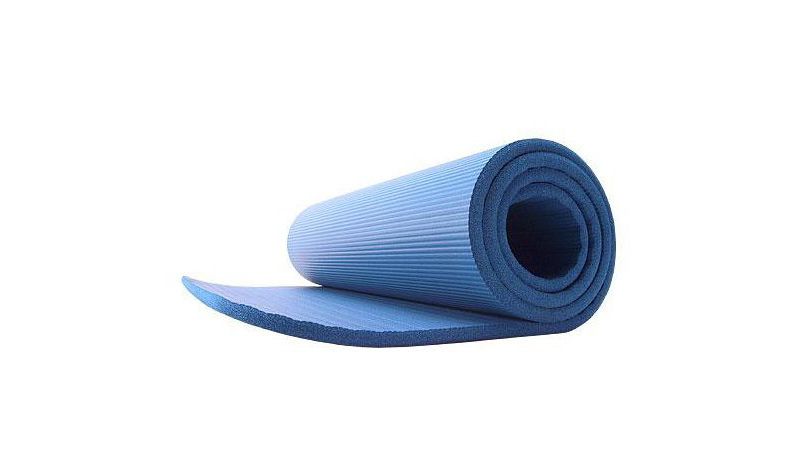 GoFit Deluxe Pilates and Yoga Mat - Blue (12mm)