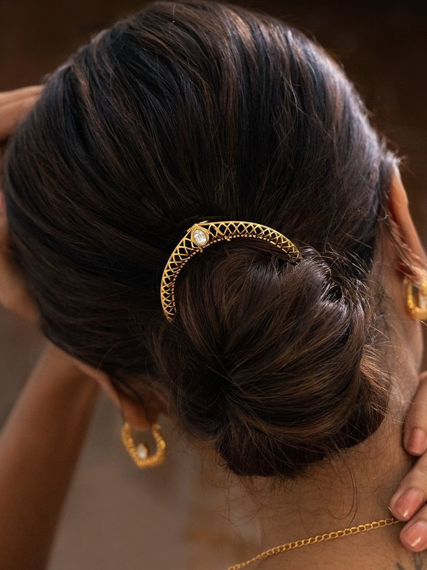 Shaya 92.5 Sterling Silver Queen of Organising Juda Pin Headpiece for Women