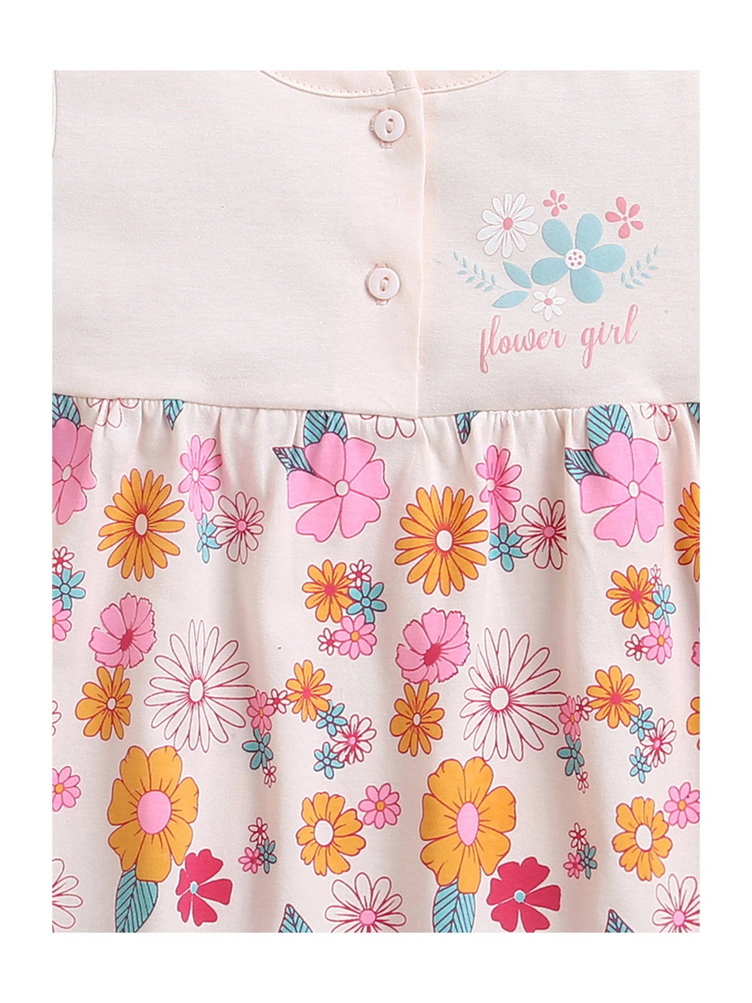 Bumzee Kids Light Pink Floral Print Frock