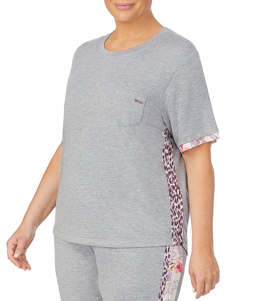 Kensie Plus Solid Jersey Knit Sleep Top