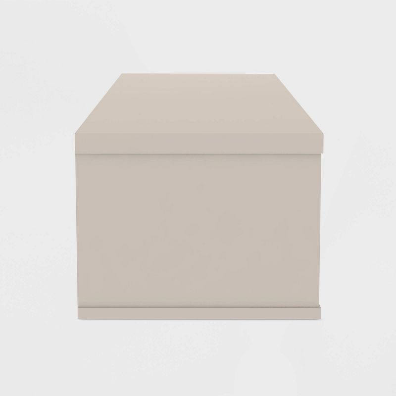 42.28" Liberty Floating Office Desk Off White/Cinnamon - Manhattan Comfort