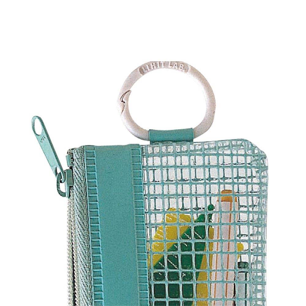 LIHIT LAB. Mesh Pouch, 14 x 9.3 inches, Rose-Pink (F246-Rose-Pink)