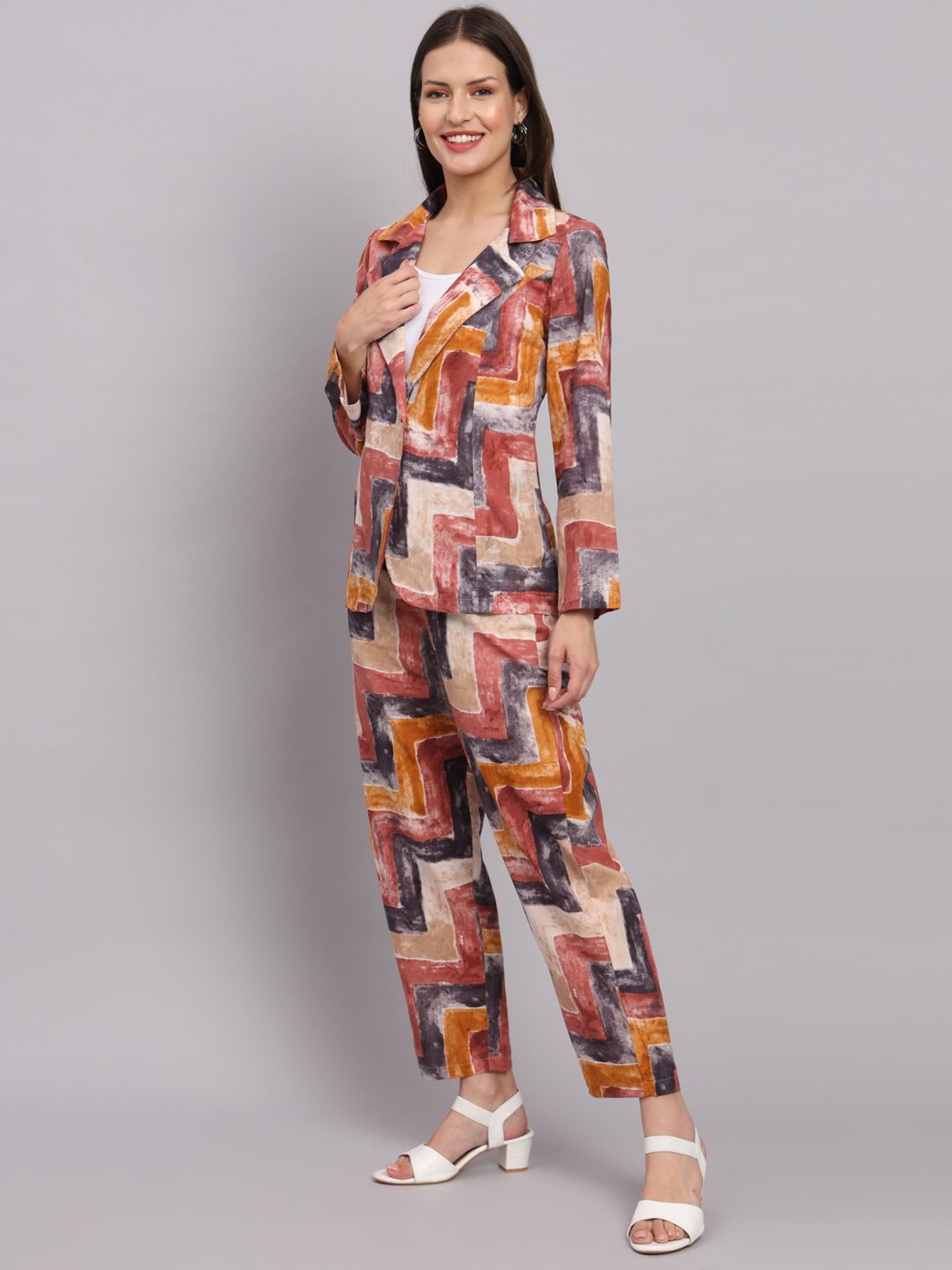 DECKEDUP Multicolor Printed Co-Ord Set
